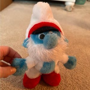 Vintage 1983 Peyo Papa Smurf Sea Captain Wallace Berrie 10" Plush EUC!
